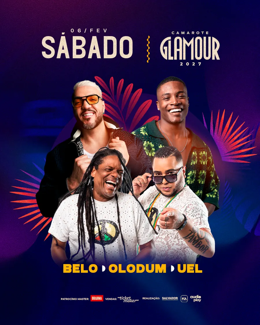 Sábado: Belo, Olodum e Uel